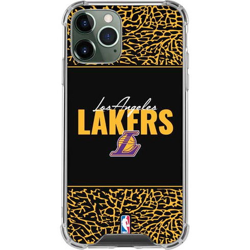 NBA Los Angeles Lakers Elephant Print iPhone 11 Pro Max Clear Case