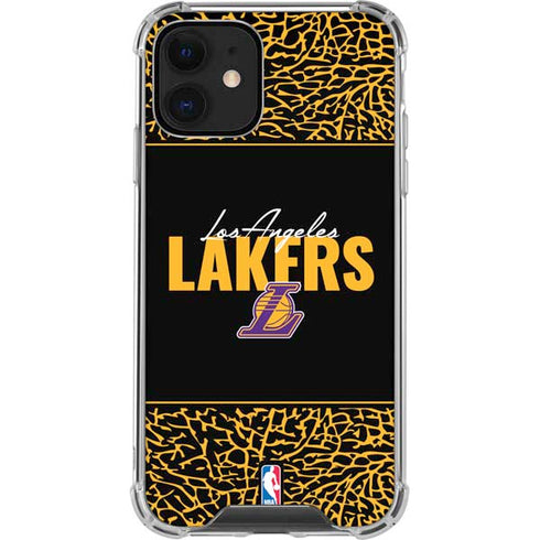 NBA Los Angeles Lakers Elephant Print iPhone 12 Clear Case