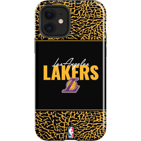 NBA Los Angeles Lakers Elephant Print iPhone 12 Impact Case