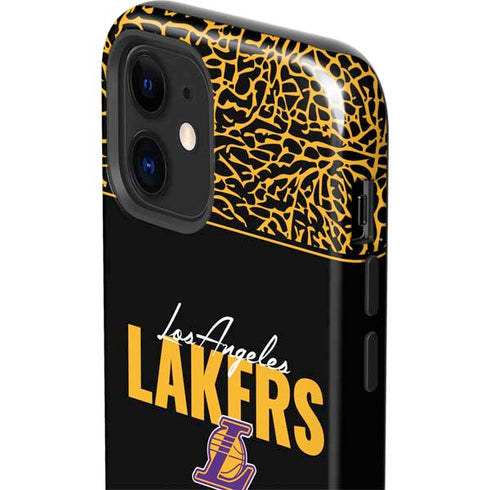 NBA Los Angeles Lakers Elephant Print iPhone 12 Impact Case