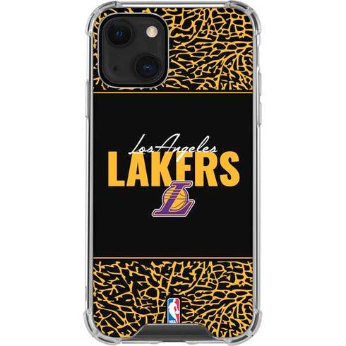 NBA Los Angeles Lakers Elephant Print iPhone 14 Clear Case