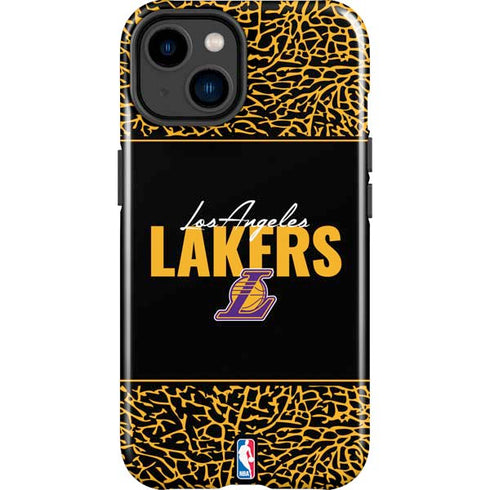 NBA Los Angeles Lakers Elephant Print iPhone 15 Plus Impact Case