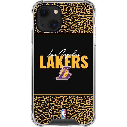 NBA Los Angeles Lakers Elephant Print iPhone 14 Plus Clear Case