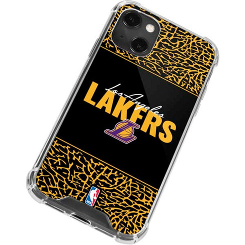 NBA Los Angeles Lakers Elephant Print iPhone 15 Plus Clear Case