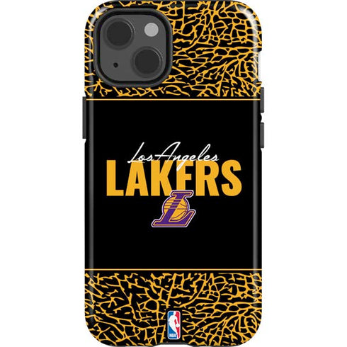NBA Los Angeles Lakers Elephant Print iPhone 14 Impact Case
