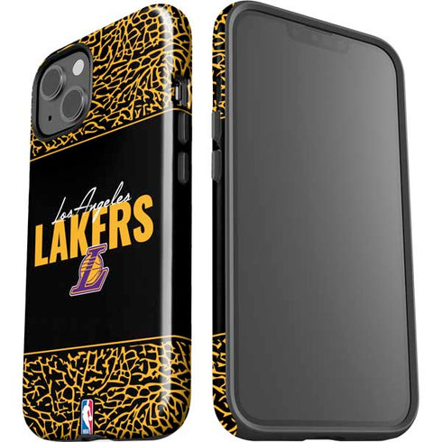 NBA Los Angeles Lakers Elephant Print iPhone 15 Impact Case