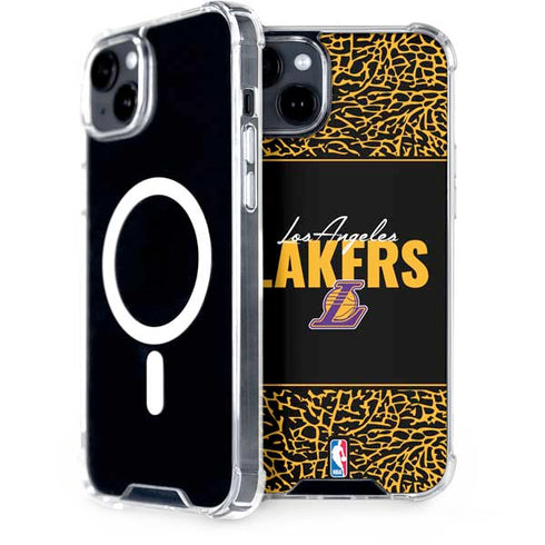 NBA Los Angeles Lakers Elephant Print iPhone 15 Plus MagSafe Case