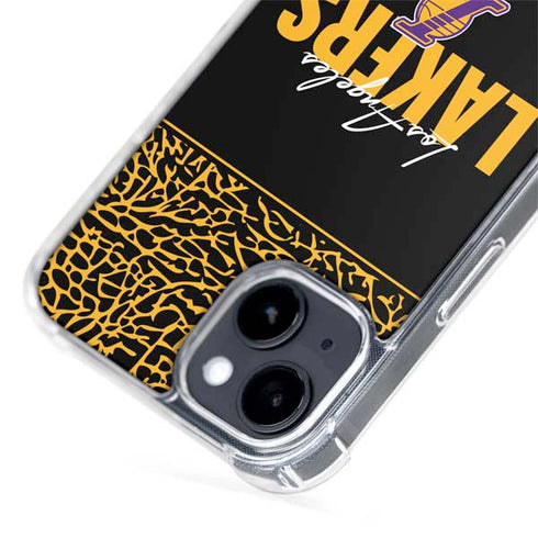 NBA Los Angeles Lakers Elephant Print iPhone 14 Plus MagSafe Case