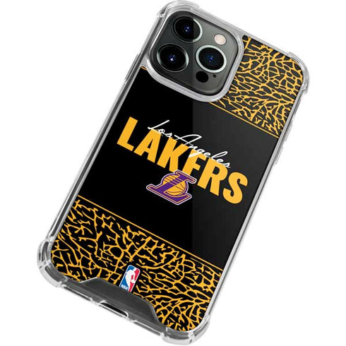 NBA Los Angeles Lakers Elephant Print iPhone 15 Pro Clear Case
