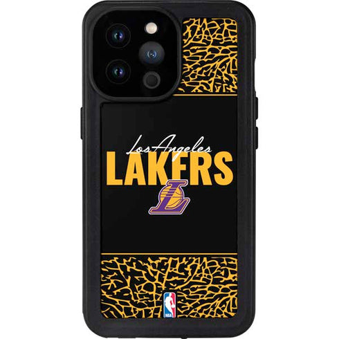 NBA Los Angeles Lakers Elephant Print iPhone 14 Pro Max Waterproof Case