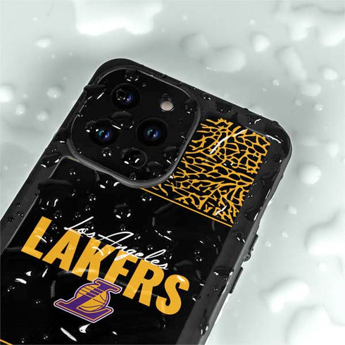 NBA Los Angeles Lakers Elephant Print iPhone 14 Pro Max Waterproof Case