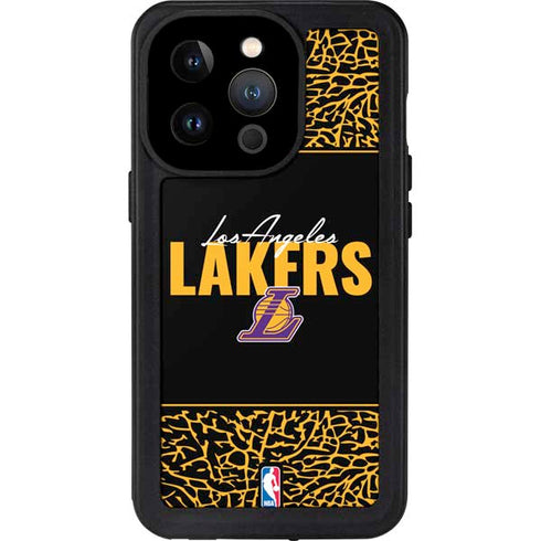 NBA Los Angeles Lakers Elephant Print iPhone 14 Pro Waterproof Case