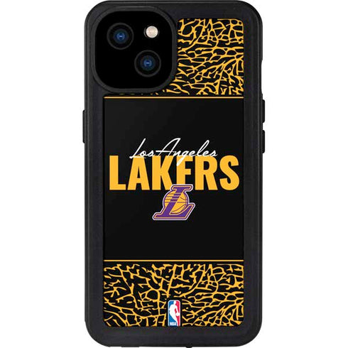 NBA Los Angeles Lakers Elephant Print iPhone 15 Plus Waterproof Case