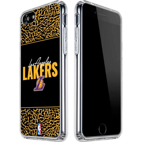 NBA Los Angeles Lakers Elephant Print iPhone SE (2nd & 3rd Gen) Clear Case