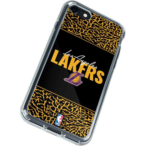 NBA Los Angeles Lakers Elephant Print iPhone SE (2nd & 3rd Gen) Clear Case