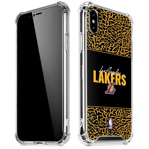 NBA Los Angeles Lakers Elephant Print iPhone XS Max Clear Case