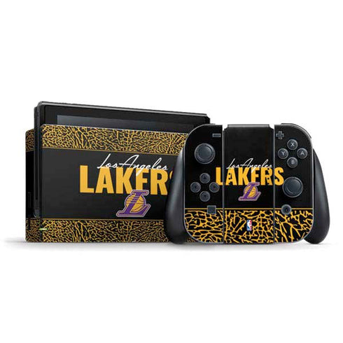 NBA Los Angeles Lakers Elephant Print Nintendo Switch Bundle Skin
