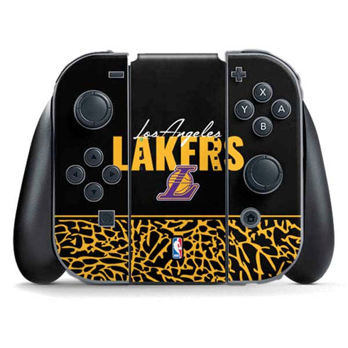 NBA Los Angeles Lakers Elephant Print Nintendo Switch (2017-2021) Joy-Con Controller Skin