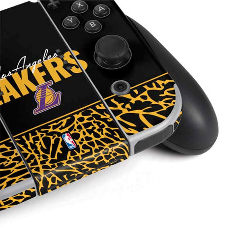 NBA Los Angeles Lakers Elephant Print Nintendo Switch OLED (2021) Skin
