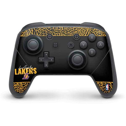 NBA Los Angeles Lakers Elephant Print Nintendo Switch Pro Controller Skin
