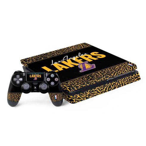 NBA Los Angeles Lakers Elephant Print PS4 Slim Bundle Skin