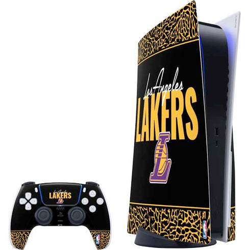 NBA Los Angeles Lakers Elephant Print PS5 Bundle Skin