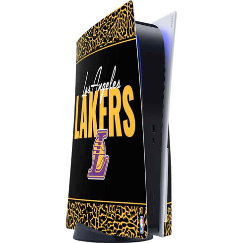 NBA Los Angeles Lakers Elephant Print PS5 Console Skin
