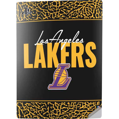 NBA Los Angeles Lakers Elephant Print PS5 Digital Edition Console Skin