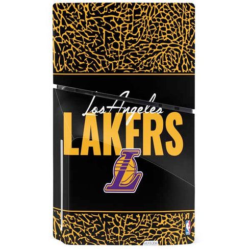 NBA Los Angeles Lakers Elephant Print PS5 Slim Disk Console Skin