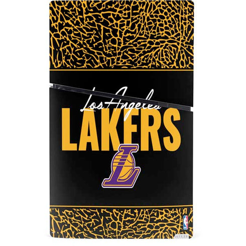 NBA Los Angeles Lakers Elephant Print PS5 Slim Digital Edition Console Skin