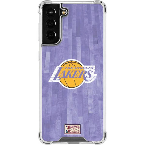 NBA Los Angeles Lakers Hardwood Classics Galaxy S21 FE Clear Case