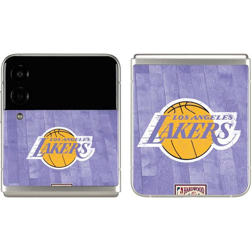 NBA Los Angeles Lakers Hardwood Classics Galaxy Z Flip3 5G Skin