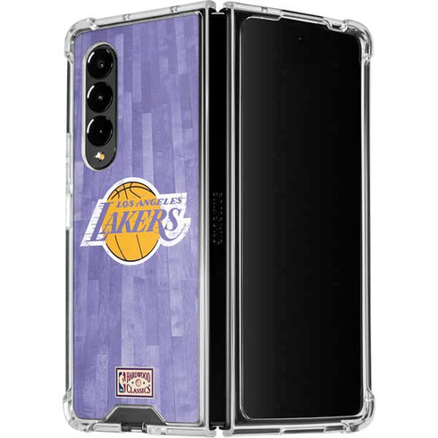 NBA Los Angeles Lakers Hardwood Classics Galaxy Z Fold4 5G Clear Case