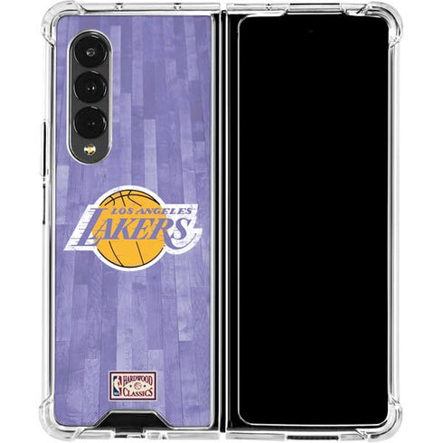 NBA Los Angeles Lakers Hardwood Classics Galaxy Z Fold4 5G Clear Case
