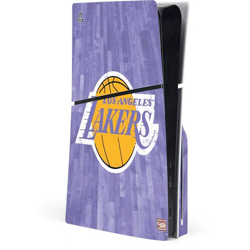 NBA Los Angeles Lakers Hardwood Classics PS5 Slim Disk Console Skin