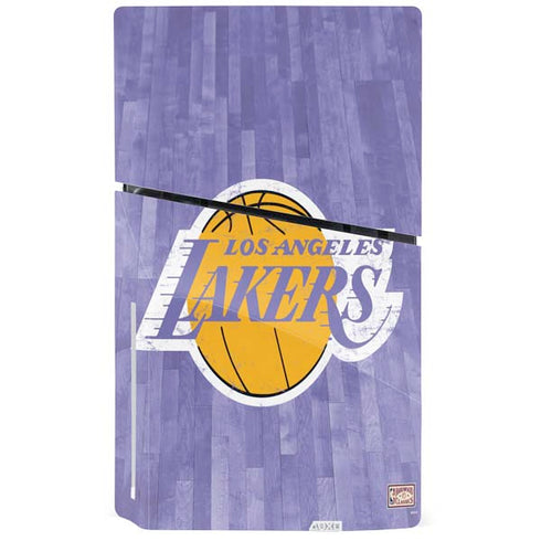 NBA Los Angeles Lakers Hardwood Classics PS5 Slim Disk Console Skin