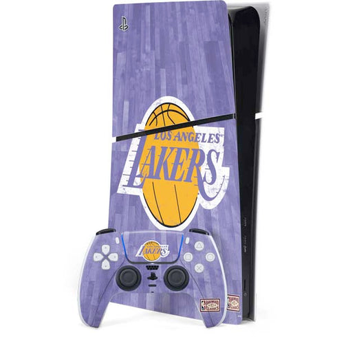 NBA Los Angeles Lakers Hardwood Classics PS5 Slim Digital Edition Console Skin