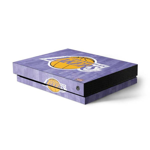 NBA Los Angeles Lakers Hardwood Classics Xbox One X Console Skin