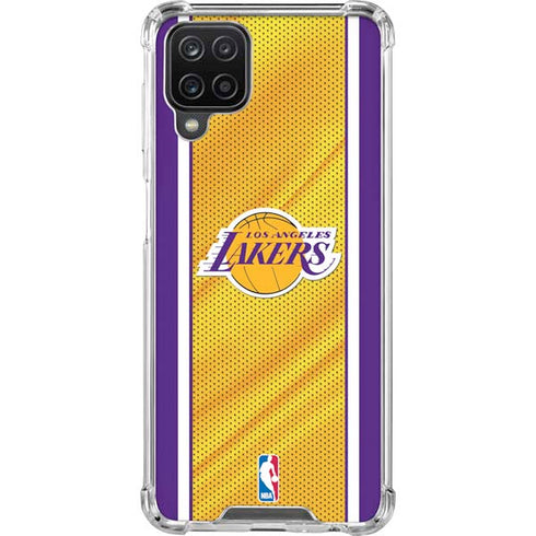 NBA Los Angeles Lakers Home Jersey Galaxy A12 Clear Case
