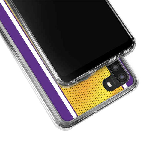 NBA Los Angeles Lakers Home Jersey Galaxy A21 Clear Case