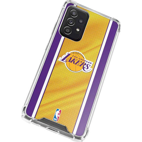 NBA Los Angeles Lakers Home Jersey Galaxy A52 5G Clear Case