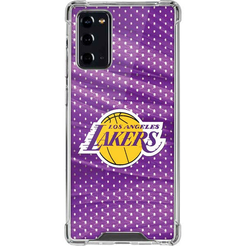 NBA Los Angeles Lakers Home Jersey Galaxy Note20 5G Clear Case