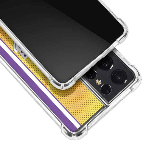 NBA Los Angeles Lakers Home Jersey Galaxy S21 Ultra 5G Clear Case