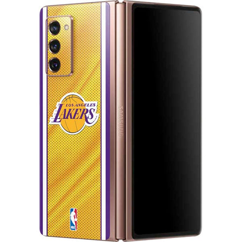NBA Los Angeles Lakers Home Jersey Galaxy Z Fold2 5G Skin