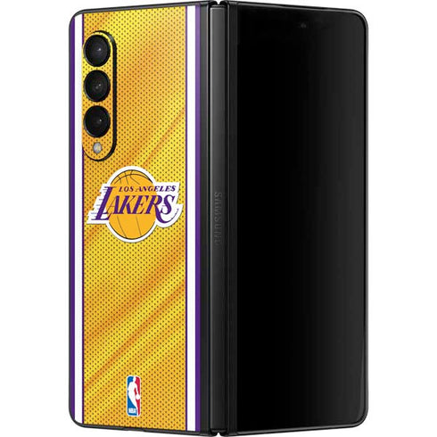 NBA Los Angeles Lakers Home Jersey Galaxy Z Fold3 5G Skin