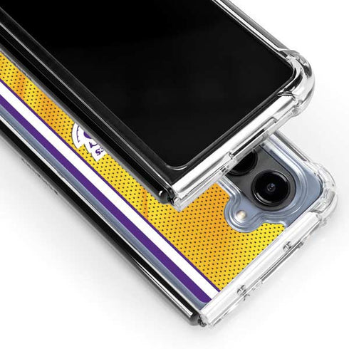 NBA Los Angeles Lakers Home Jersey Galaxy Z Fold5 5G Clear Case