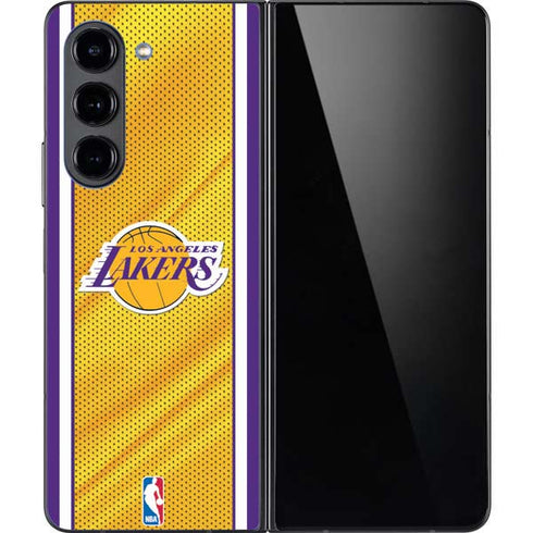 NBA Los Angeles Lakers Home Jersey Galaxy Z Fold5 5G Skin