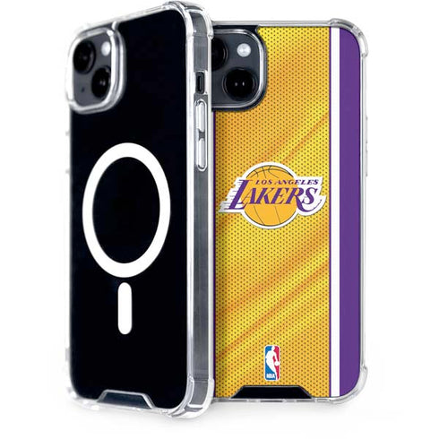 NBA Los Angeles Lakers Home Jersey iPhone 15 Plus MagSafe Case
