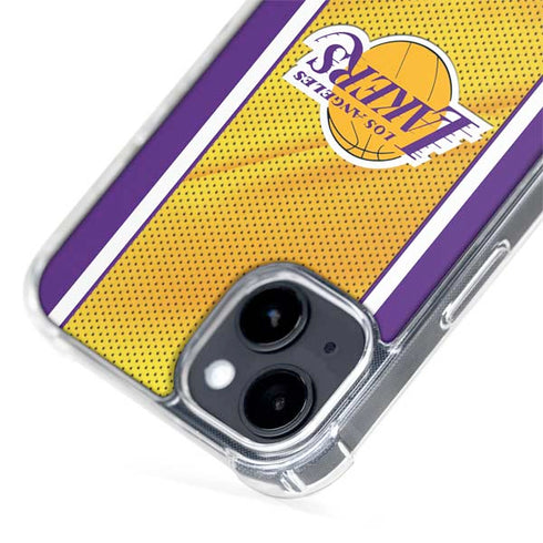 NBA Los Angeles Lakers Home Jersey iPhone 15 Plus MagSafe Case