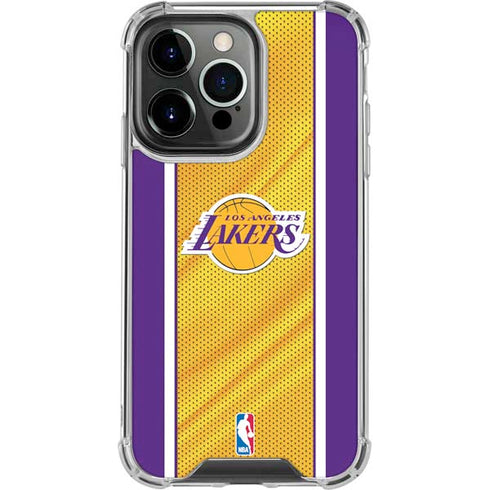 NBA Los Angeles Lakers Home Jersey iPhone 15 Pro Clear Case